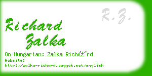 richard zalka business card